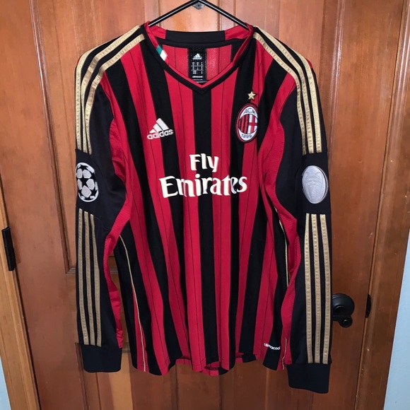 2013/14 AC Milan El Shaarawy long sleeve jersey 2013/14 AC Milan El Shaarawy long sleeve jersey